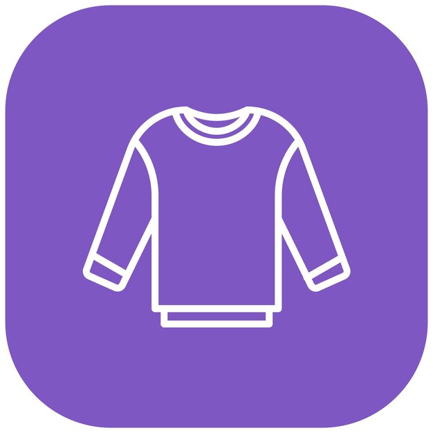 El icono vectorial de la sudadera se puede usar para el conjunto de iconos de comercio electrónico de moda