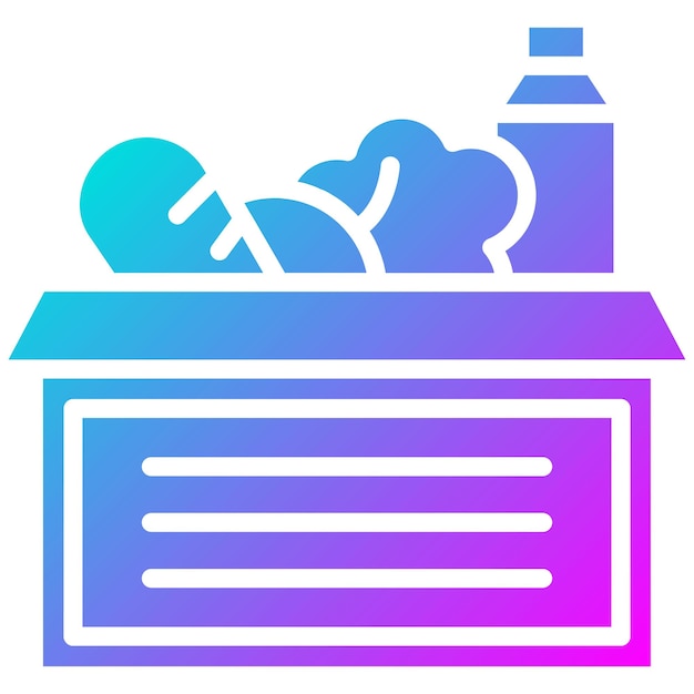 El icono vectorial de suministros de alimentos se puede usar para el conjunto de iconos de peregrinación de Hajj