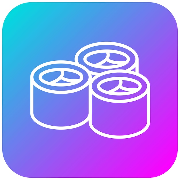 El icono vectorial de sushi se puede usar para el iconset de World Cuisine