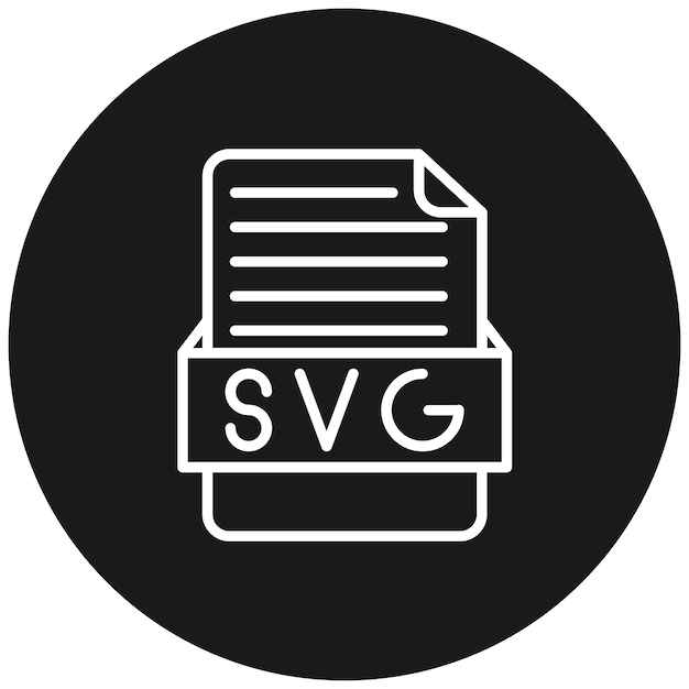 El icono vectorial SVG se puede utilizar para el conjunto de iconos de formatos de archivo