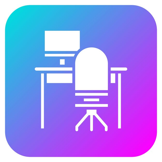 El icono vectorial de la tabla de la computadora se puede utilizar para el conjunto de iconos interiores