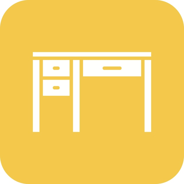 El icono vectorial de la tabla se puede utilizar para el conjunto de iconos interiores