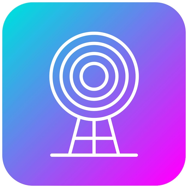 El icono vectorial de la tabla de tiro con arco se puede usar para el conjunto de iconos de tiro con Arco