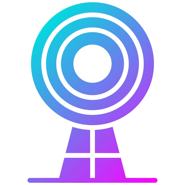 El icono vectorial de la tabla de tiro con arco se puede usar para el conjunto de iconos de tiro con Arco