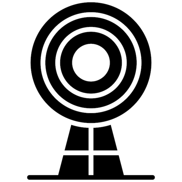 El icono vectorial de la tabla de tiro con arco se puede usar para el conjunto de iconos de tiro con Arco