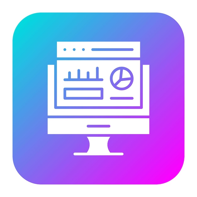 El icono vectorial del tablero de control del sitio web se puede utilizar para el conjunto de iconos de alojamiento web