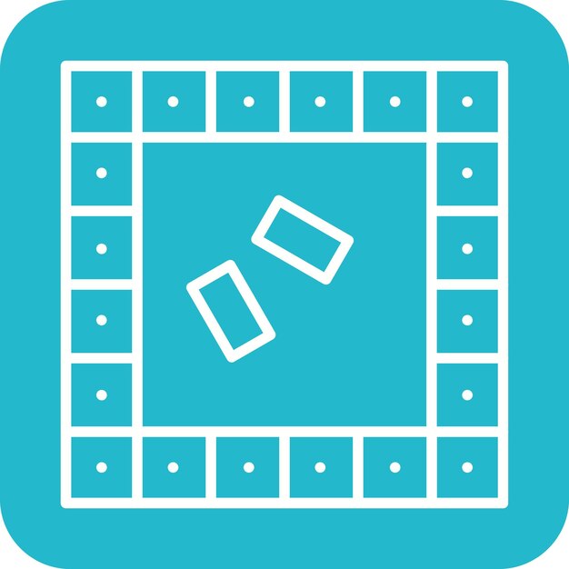 El icono vectorial del tablero de juego se puede utilizar para el conjunto de iconos de juguetes para niños