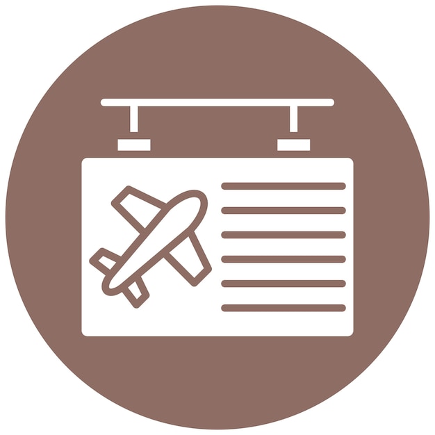 El icono vectorial del tablero de salida se puede usar para el conjunto de iconos de la peregrinación del Hajj