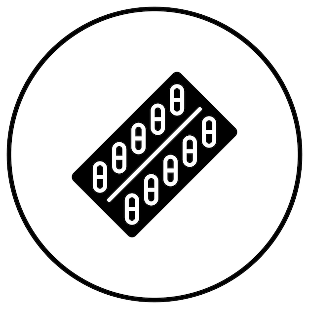 El icono vectorial de la tableta se puede utilizar para el conjunto de iconos médicos
