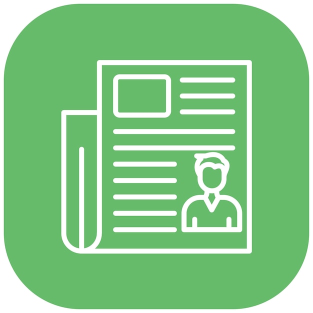 El icono vectorial de tabloide se puede usar para el conjunto de iconos de periodismo