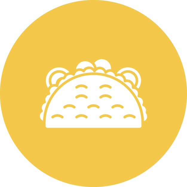 El icono vectorial de Taco se puede usar para el conjunto de iconos de entrega de alimentos