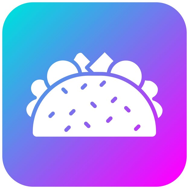 El icono vectorial de Taco se puede usar para el conjunto de iconos de entrega de alimentos