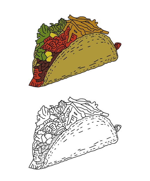 Vector el icono vectorial del taco