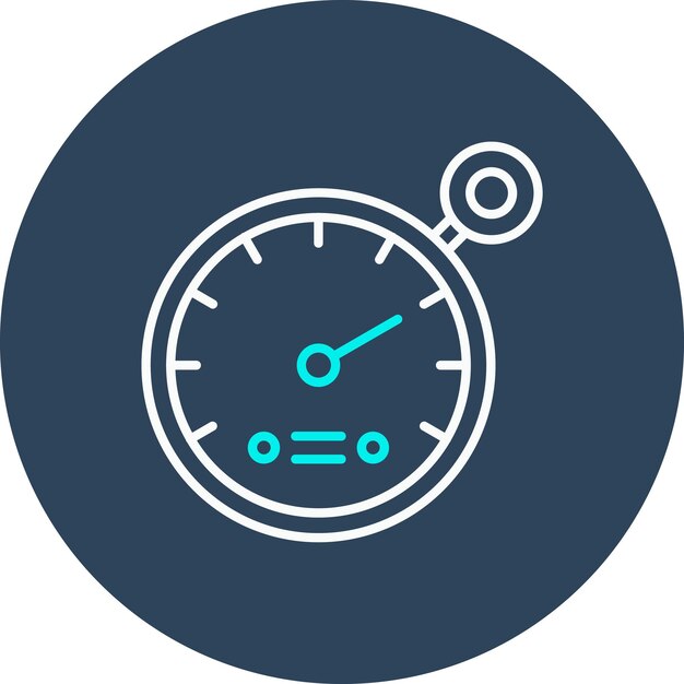 El icono vectorial del tacómetro se puede utilizar para el conjunto de iconos de reparación de automóviles