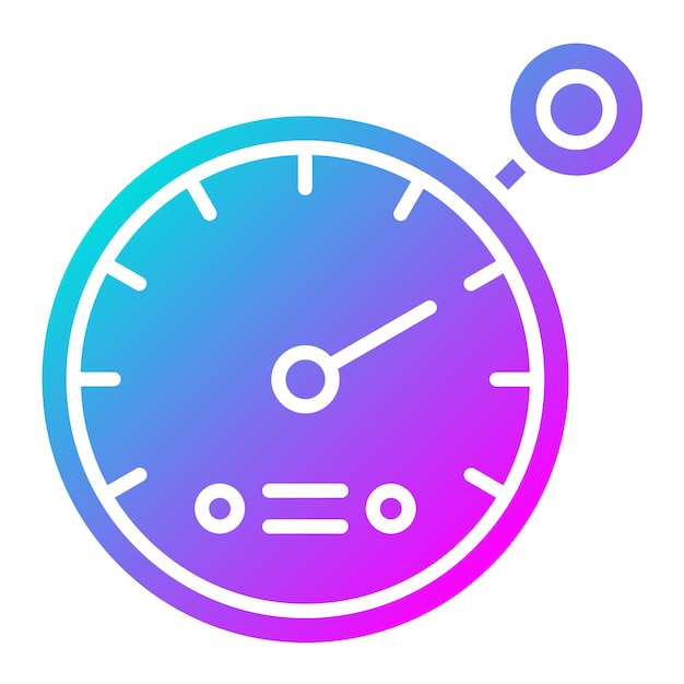 Vector el icono vectorial del tacómetro se puede utilizar para el conjunto de iconos de reparación de automóviles