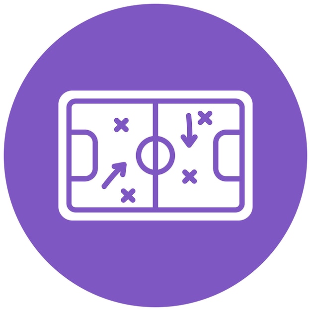 El icono vectorial de tácticas se puede usar para el conjunto de iconos de rugby