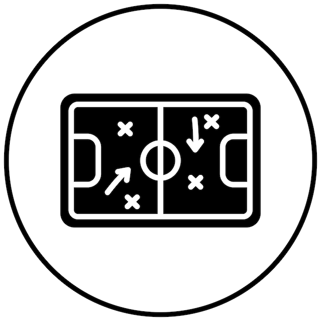 El icono vectorial de tácticas se puede usar para el conjunto de iconos de rugby