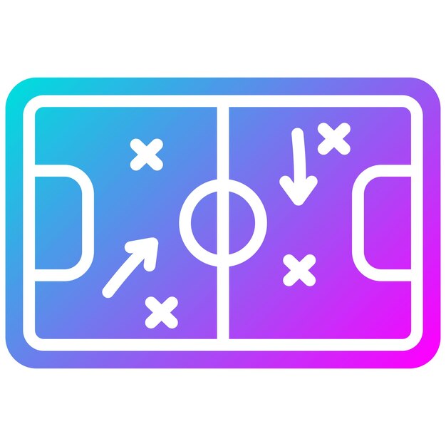 El icono vectorial de tácticas se puede usar para el conjunto de iconos de rugby