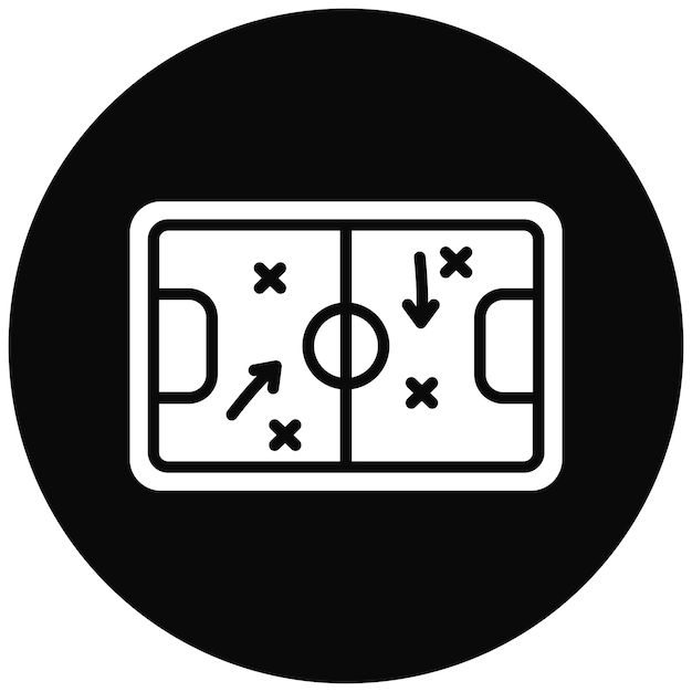 El icono vectorial de tácticas se puede usar para el conjunto de iconos de rugby