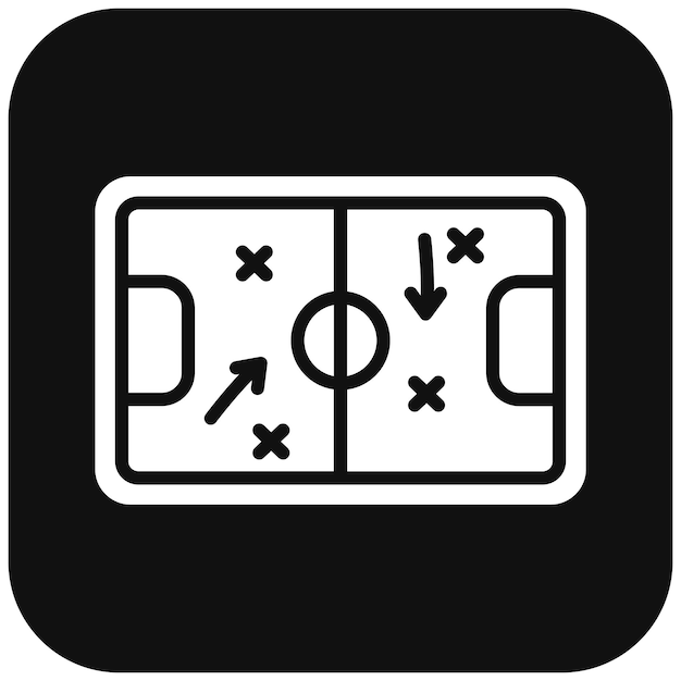 El icono vectorial de tácticas se puede usar para el conjunto de iconos de rugby