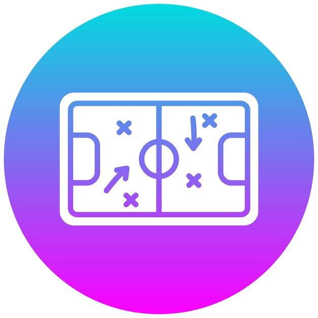 El icono vectorial de tácticas se puede usar para el conjunto de iconos de rugby