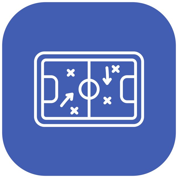 El icono vectorial de tácticas se puede usar para el conjunto de iconos de rugby