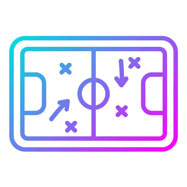 El icono vectorial de tácticas se puede usar para el conjunto de iconos de rugby
