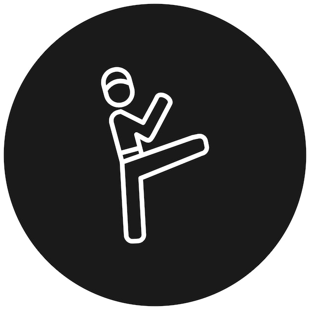 Icono vectorial de Taekwondo Se puede usar para el conjunto de iconos de los Juegos Olímpicos