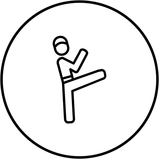 Icono vectorial de Taekwondo Se puede usar para el conjunto de iconos de los Juegos Olímpicos