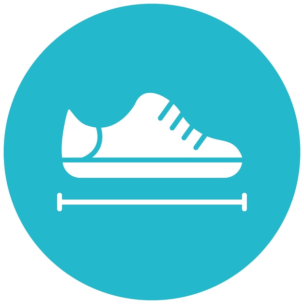 El icono vectorial del tamaño del zapato se puede usar para el conjunto de iconos de Shoemaker