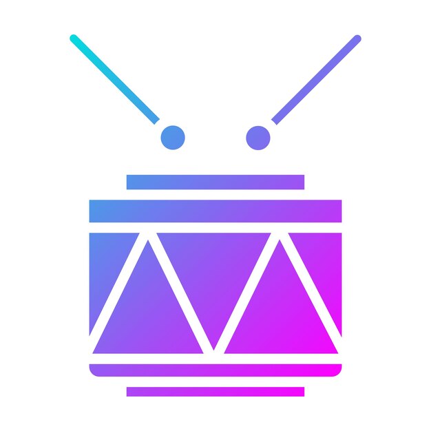 El icono vectorial del tambor se puede usar para el conjunto de iconos de entretenimiento