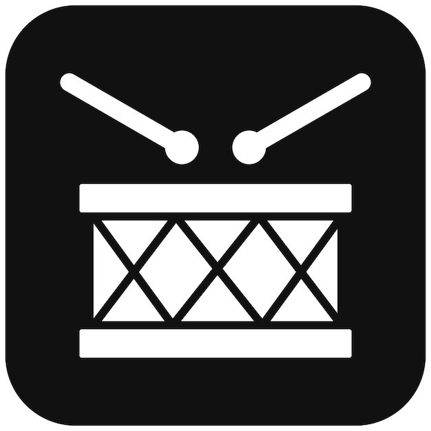 El icono vectorial del tambor se puede usar para el conjunto de iconos del Oktoberfest