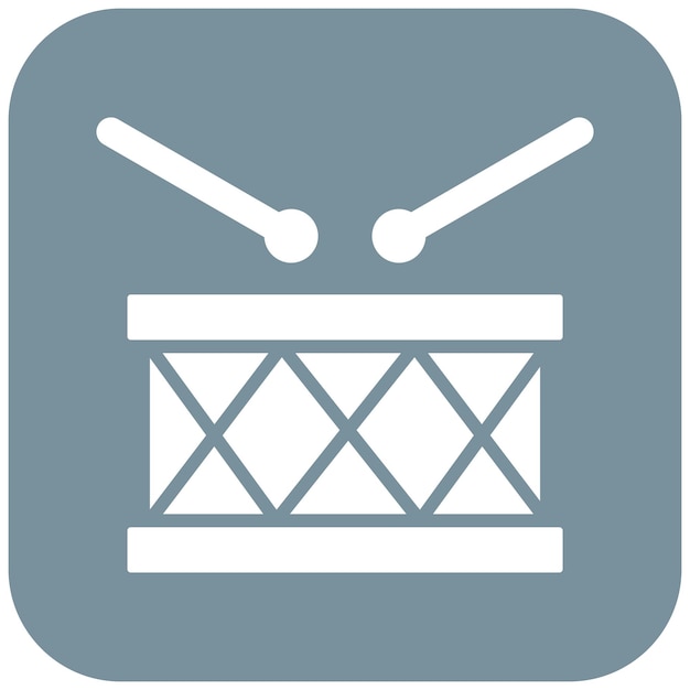 El icono vectorial del tambor se puede usar para el conjunto de iconos del Oktoberfest