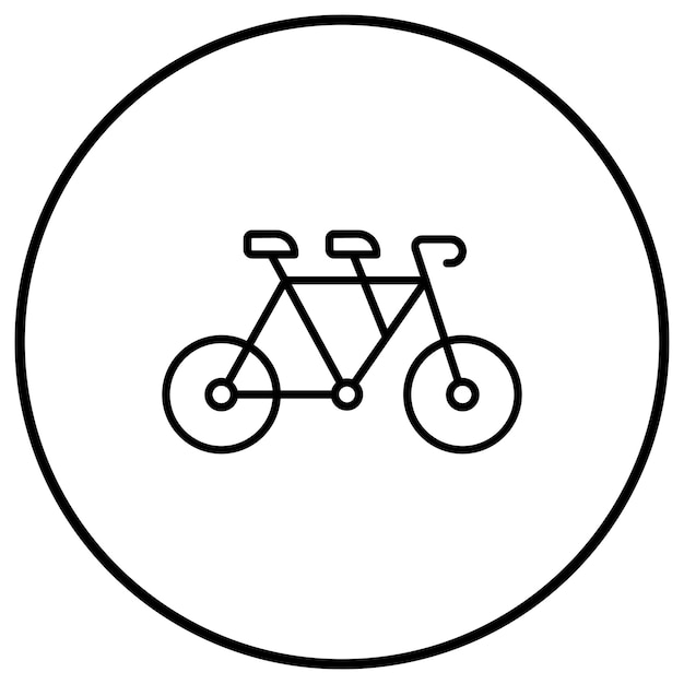El icono vectorial en tándem se puede usar para el conjunto de iconos de atletismo