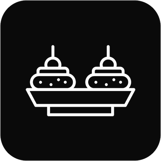 El icono vectorial de Tapas se puede usar para el conjunto de iconos de World Cuisine