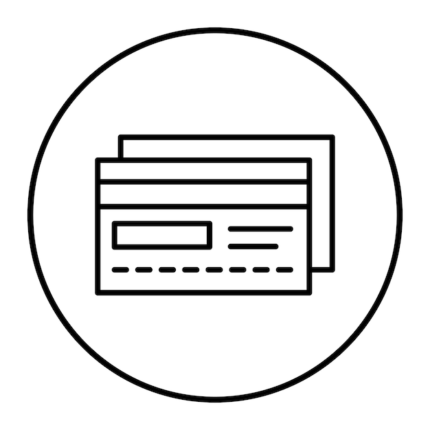El icono vectorial de la tarjeta de crédito se puede utilizar para el conjunto de iconos de la agencia de viajes