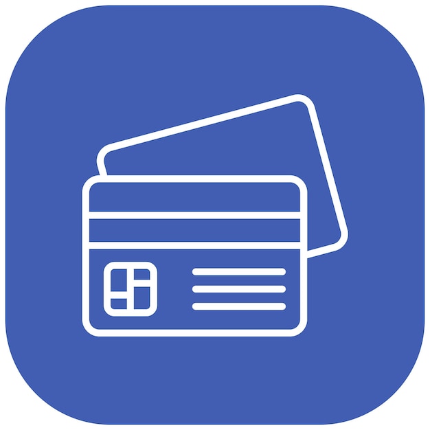 El icono vectorial de tarjeta de crédito se puede utilizar para el conjunto de iconos de comercio electrónico de moda