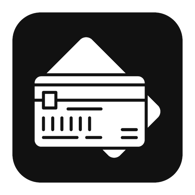 El icono vectorial de la tarjeta de crédito se puede utilizar para el conjunto de iconos del supermercado