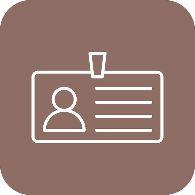 El icono vectorial de la tarjeta de identificación se puede utilizar para el conjunto de iconos de inicio de negocio
