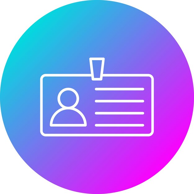 El icono vectorial de la tarjeta de identificación se puede utilizar para el conjunto de iconos de inicio de negocio