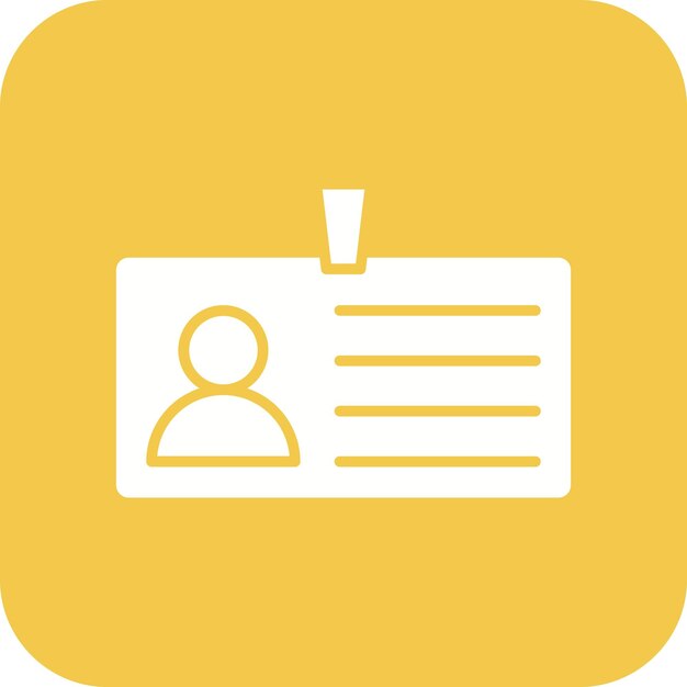 El icono vectorial de la tarjeta de identificación se puede utilizar para el conjunto de iconos de inicio de negocio