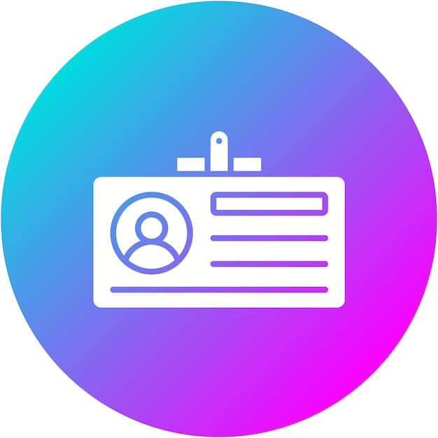 El icono vectorial de la tarjeta de identificación se puede utilizar para el conjunto de iconos de inmigración