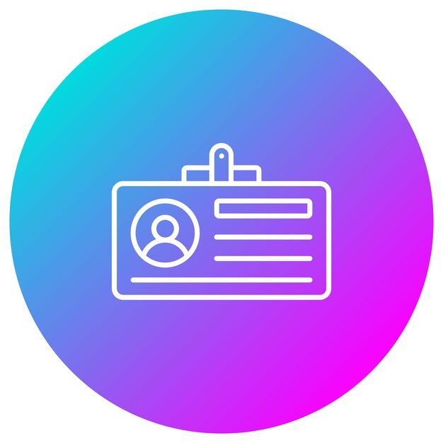 El icono vectorial de la tarjeta de identificación se puede utilizar para el conjunto de iconos de inmigración