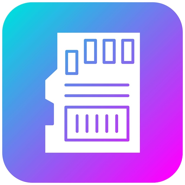 El icono vectorial de la tarjeta de memoria se puede utilizar para el conjunto de iconos de tecnología