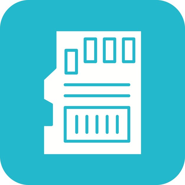 El icono vectorial de la tarjeta de memoria se puede utilizar para el conjunto de iconos de tecnología