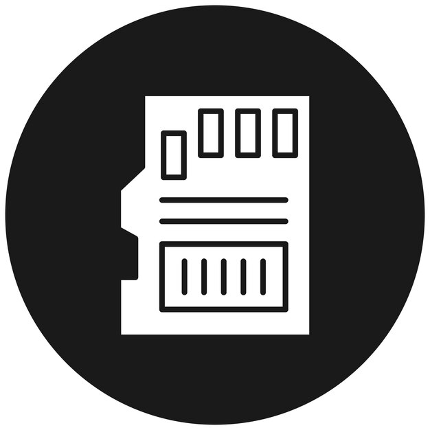 El icono vectorial de la tarjeta de memoria se puede utilizar para el conjunto de iconos de tecnología