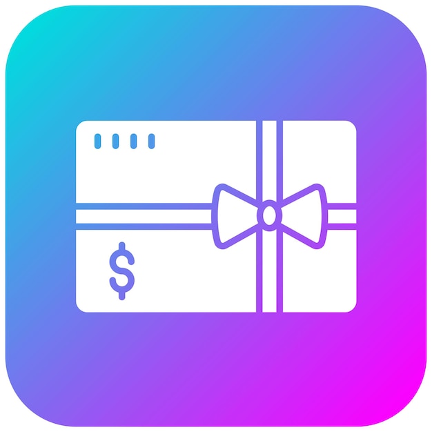 El icono vectorial de la tarjeta de regalo se puede usar para el conjunto de iconos de compras del viernes