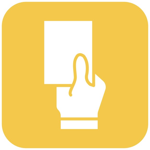 El icono vectorial de la tarjeta roja se puede usar para el conjunto de iconos de voleibol