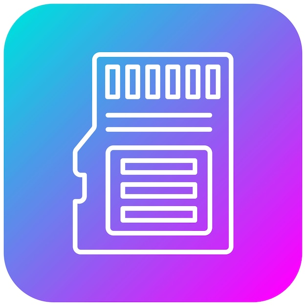 El icono vectorial de la tarjeta SSD se puede utilizar para el conjunto de iconos de tecnología