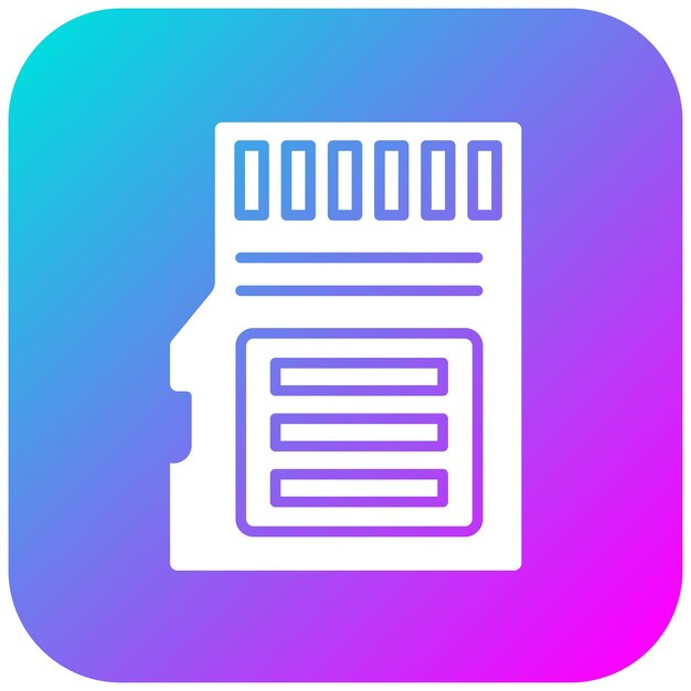 El icono vectorial de la tarjeta SSD se puede utilizar para el conjunto de iconos de tecnología